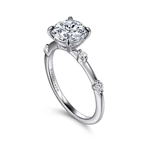 Gabriel & Co 7.4 Engagement Ring 14K White Gold Contemporary ER16431R6W44JJ