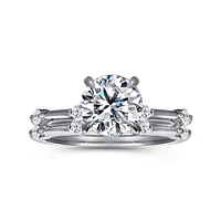 Gabriel & Co 7.4 Engagement Ring 14K White Gold Contemporary ER16431R6W44JJ