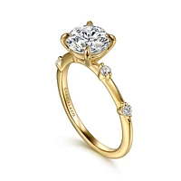Gabriel & Co 7.4 Engagement Ring 14K Yellow Gold Contemporary ER16431R6Y44JJ