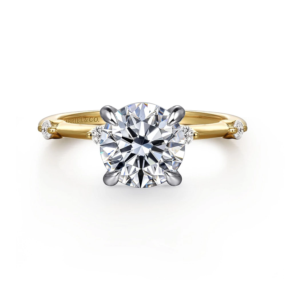 Gabriel & Co 8 Engagement Ring 14K Gold Contemporary ER16431R8M44JJ