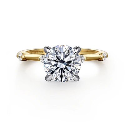Gabriel & Co 8 Engagement Ring 14K Gold Contemporary ER16431R8M44JJ