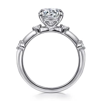 Gabriel & Co 8 Engagement Ring 14K White Gold Contemporary ER16431R8W44JJ