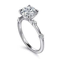 Gabriel & Co 8 Engagement Ring 14K White Gold Contemporary ER16431R8W44JJ
