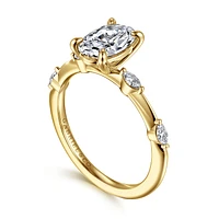 Gabriel & Co 9X6 Engagement Ring 14K Yellow Gold Starlight ER16432O6Y43JJ