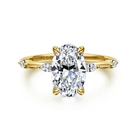Gabriel & Co 10.5X7 Engagement Ring 14K Yellow Gold Starlight ER16432O8Y43JJ