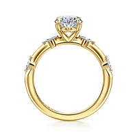 Gabriel & Co 10.5X7 Engagement Ring 14K Yellow Gold Starlight ER16432O8Y43JJ