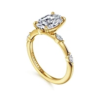 Gabriel & Co 10.5X7 Engagement Ring 14K Yellow Gold Starlight ER16432O8Y43JJ