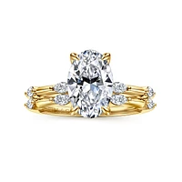 Gabriel & Co 10.5X7 Engagement Ring 14K Yellow Gold Starlight ER16432O8Y43JJ