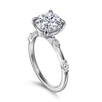 Gabriel & Co 9 Engagement Ring 14K White Gold Starlight ER16432R12W43JJ