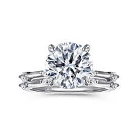 Gabriel & Co 9 Engagement Ring 14K White Gold Starlight ER16432R12W43JJ