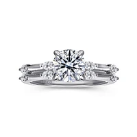 Gabriel & Co 6.5 Engagement Ring 14K White Gold Starlight ER16432R4W43JJ