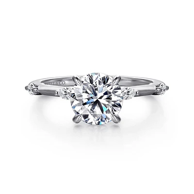Gabriel & Co 7.4 Engagement Ring 14K White Gold Starlight ER16432R6W43JJ