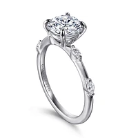 Gabriel & Co 7.4 Engagement Ring 14K White Gold Starlight ER16432R6W43JJ