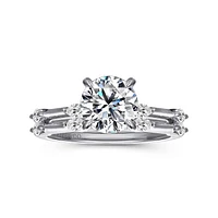 Gabriel & Co 7.4 Engagement Ring 14K White Gold Starlight ER16432R6W43JJ