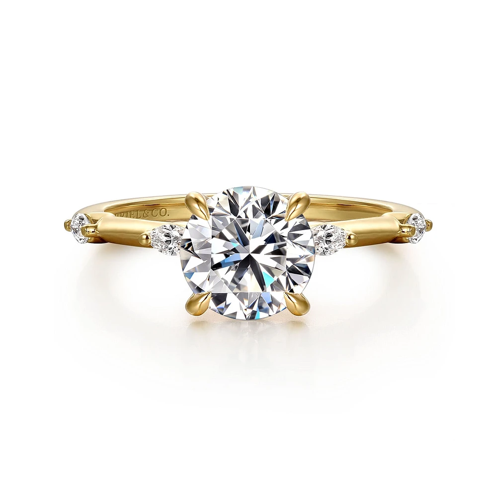 Gabriel & Co 7.4 Engagement Ring 14K Yellow Gold Starlight ER16432R6Y43JJ