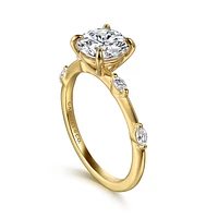 Gabriel & Co 7.4 Engagement Ring 14K Yellow Gold Starlight ER16432R6Y43JJ