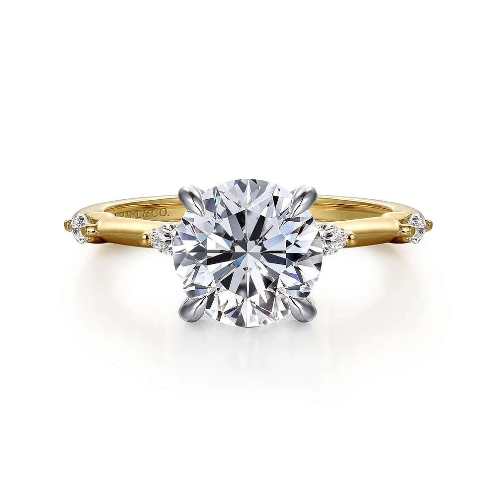 Gabriel & Co 8 Engagement Ring 14K Gold Starlight ER16432R8M43JJ