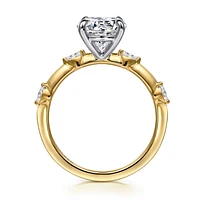 Gabriel & Co 8 Engagement Ring 14K Gold Starlight ER16432R8M43JJ