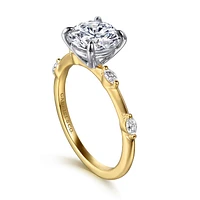 Gabriel & Co 8 Engagement Ring 14K Gold Starlight ER16432R8M43JJ
