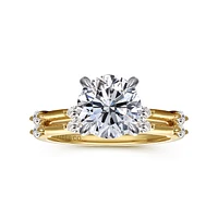Gabriel & Co 8 Engagement Ring 14K Gold Starlight ER16432R8M43JJ