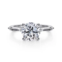 Gabriel & Co 8 Engagement Ring 14K White Gold Starlight ER16432R8W43JJ