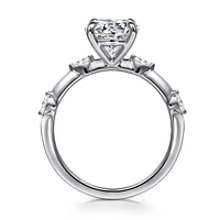 Gabriel & Co 8 Engagement Ring 14K White Gold Starlight ER16432R8W43JJ