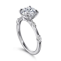 Gabriel & Co 8 Engagement Ring 14K White Gold Starlight ER16432R8W43JJ
