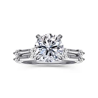 Gabriel & Co 8 Engagement Ring 14K White Gold Starlight ER16432R8W43JJ