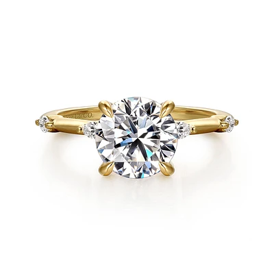 Gabriel & Co 8 Engagement Ring 14K Yellow Gold Starlight ER16432R8Y43JJ