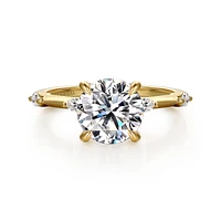 Gabriel & Co 8 Engagement Ring 14K Yellow Gold Starlight ER16432R8Y43JJ