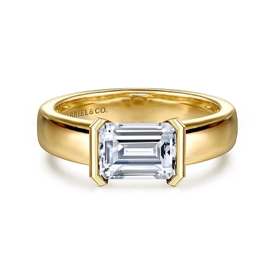 Gabriel & Co 7.5x5.5 Engagement Ring 14K Yellow Gold Contemporary ER16433E6Y4JJJ