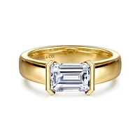 Gabriel & Co 7.5x5.5 Engagement Ring 14K Yellow Gold Contemporary ER16433E6Y4JJJ