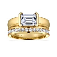 Gabriel & Co 7.5x5.5 Engagement Ring 14K Yellow Gold Contemporary ER16433E6Y4JJJ