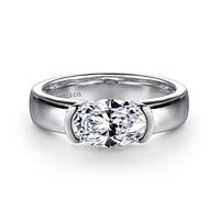Gabriel & Co 9X6 Engagement Ring 14K White Gold Contemporary ER16433O6W4JJJ