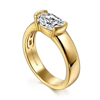 Gabriel & Co 9X6 Engagement Ring 14K Yellow Gold Contemporary ER16433O6Y4JJJ