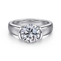 Gabriel & Co 7.4 Engagement Ring 14K White Gold Contemporary ER16433R6W4JJJ
