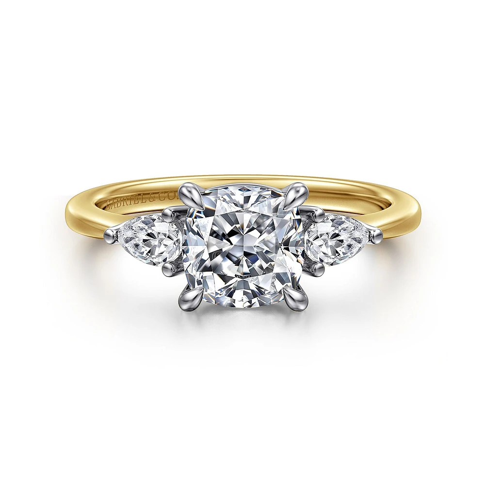 Gabriel & Co 6.5X6.5 Engagement Ring 14K Gold Classic ER16437C6M44JJ