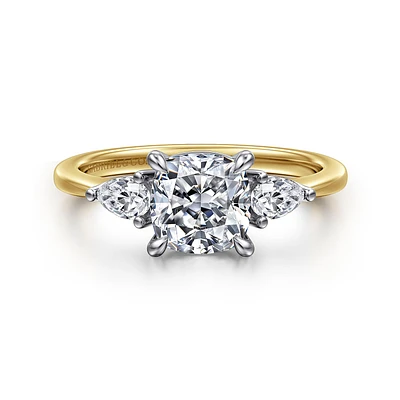 Gabriel & Co 6.5X6.5 Engagement Ring 14K Gold Classic ER16437C6M44JJ