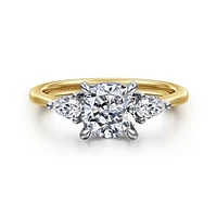 Gabriel & Co 6.5X6.5 Engagement Ring 14K Gold Classic ER16437C6M44JJ