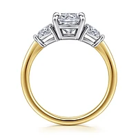 Gabriel & Co 6.5X6.5 Engagement Ring 14K Gold Classic ER16437C6M44JJ