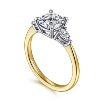 Gabriel & Co 6.5X6.5 Engagement Ring 14K Gold Classic ER16437C6M44JJ