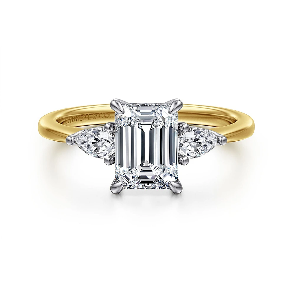 Gabriel & Co 7.5X5.5 Engagement Ring 14K Gold Classic ER16437E6M44JJ
