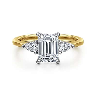 Gabriel & Co 7.5X5.5 Engagement Ring 14K Gold Classic ER16437E6M44JJ