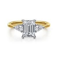 Gabriel & Co 7.5X5.5 Engagement Ring 14K Gold Classic ER16437E6M44JJ
