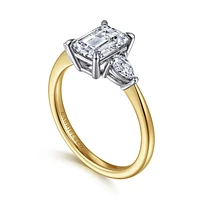 Gabriel & Co 7.5X5.5 Engagement Ring 14K Gold Classic ER16437E6M44JJ