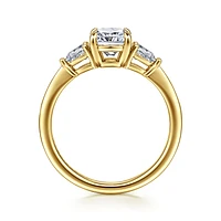Gabriel & Co 7.3X5.8 Engagement Ring 14K Yellow Gold Classic ER16437G6Y44JJ