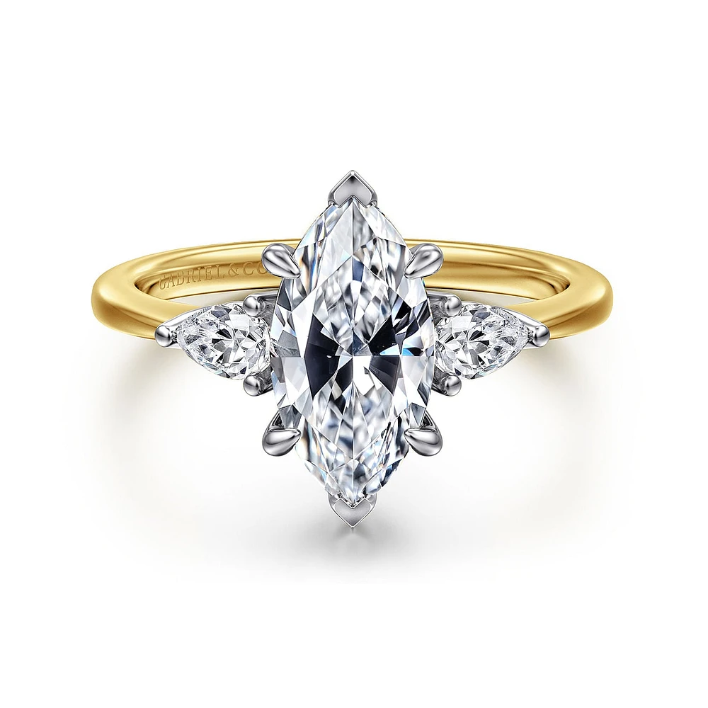 Gabriel & Co 12X6 Engagement Ring 14K Gold Classic ER16437M6M44JJ