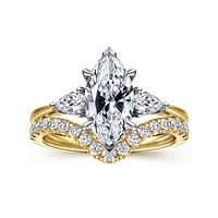 Gabriel & Co 12X6 Engagement Ring 14K Gold Classic ER16437M6M44JJ