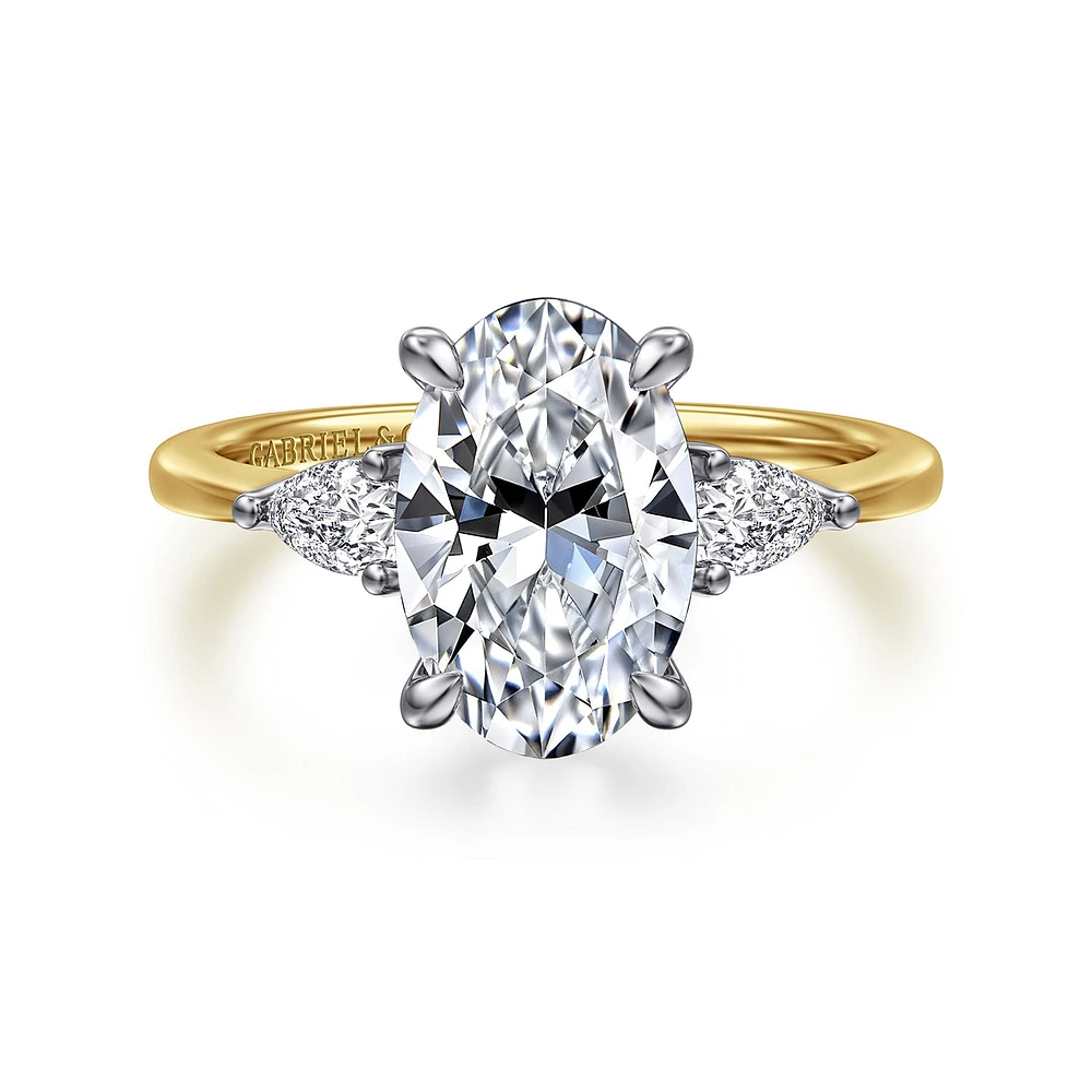 Gabriel & Co 11X7.2 Engagement Ring 14K Gold Classic ER16437O10M44JJ