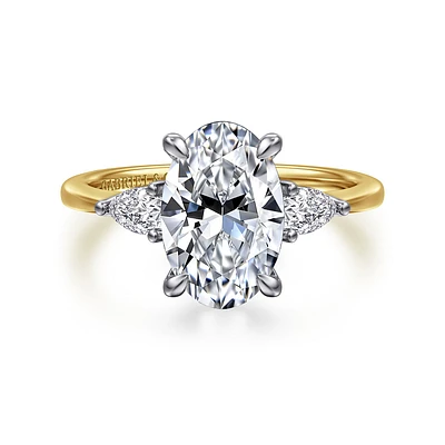Gabriel & Co 11X7.2 Engagement Ring 14K Gold Classic ER16437O10M44JJ